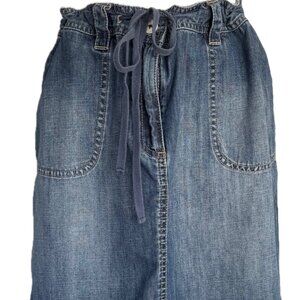 Talbots Blue Denim Drawstring Skirt Sz. 10